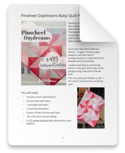 PINWHEEL DAYDREAMS BABY QUILT PATTERN
